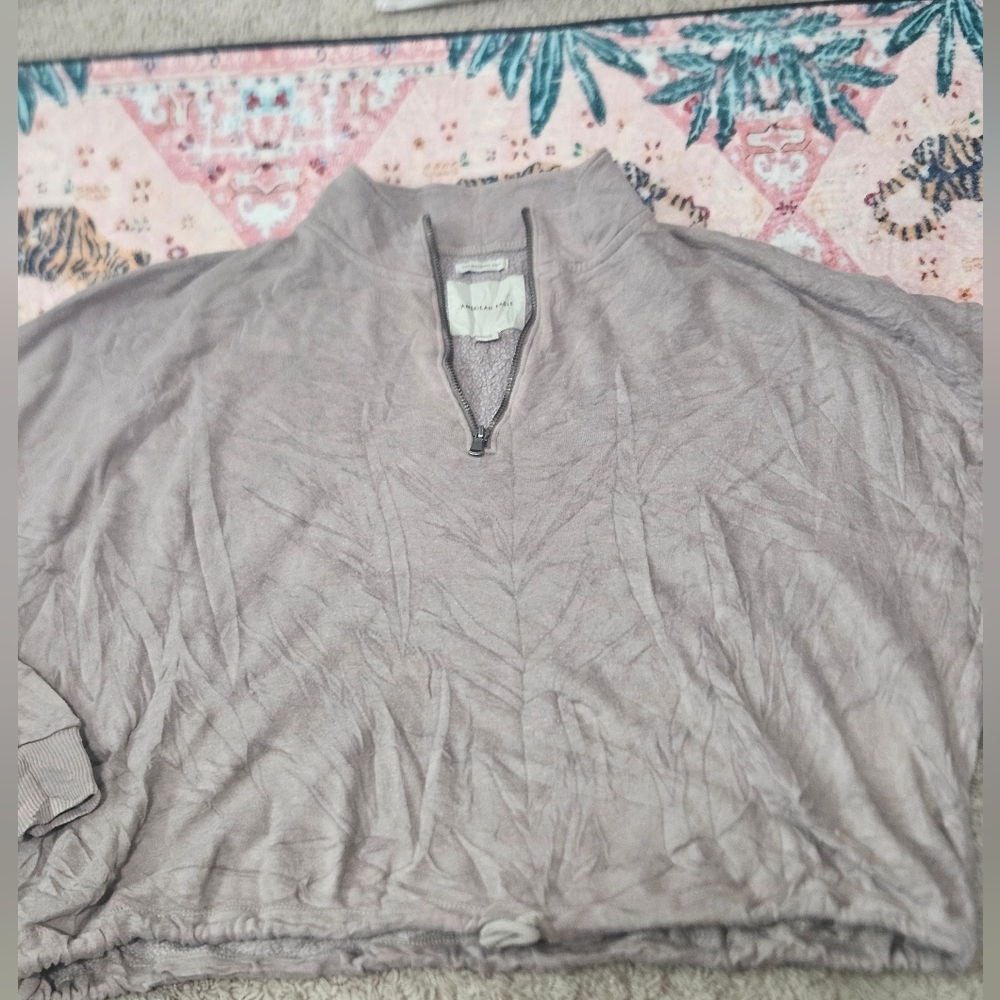American Eagle Cropped Pullover Sweatshirt